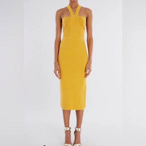 halter swing maxi dress Summer State Halter Maxi Dress Yellow